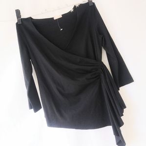 Asymmetric half sleeve shirt